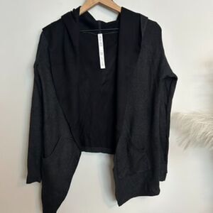 Lululemon Cashmere Blend Hooded Yogi Wrap Cardigan